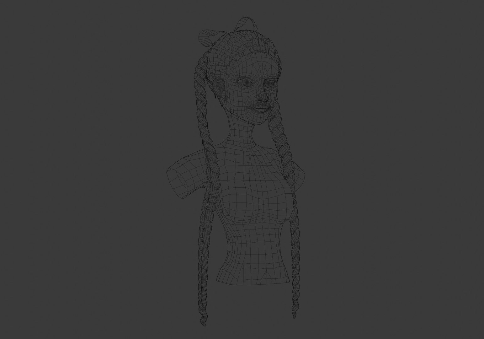 Two Braids Hairstyle Model - TurboSquid 1943666