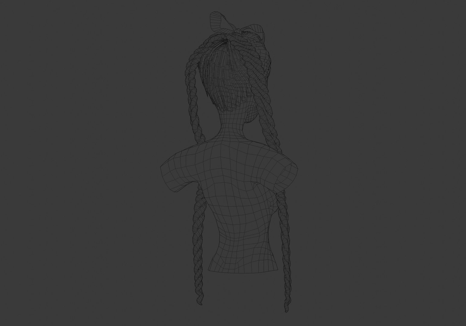 Two Braids Hairstyle Model - TurboSquid 1943666