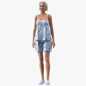 Elderly Woman in Sleepwear