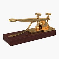 Antique Telegraph Key 3D Model