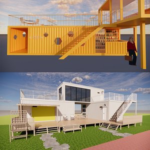 Container coffee shop-9 3D