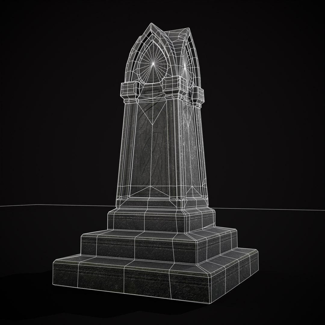 Gothic Obelisk Tombstone 3D Model - TurboSquid 2215215