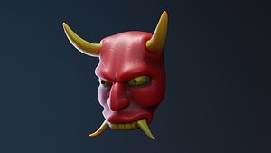 3D Japanese Demon Mask