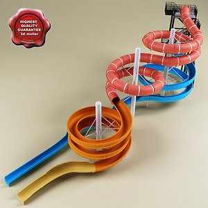 water slide v8 3d model