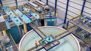 Mining processing plant 3D Model