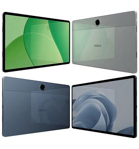 OPPO Pad SE Twilight Blue And Wwilight Blue 3D