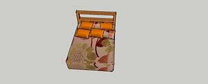 3d model pillow bed room