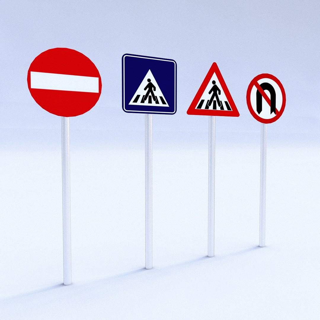 3d Model Traffic Signs - Turbosquid 1437303