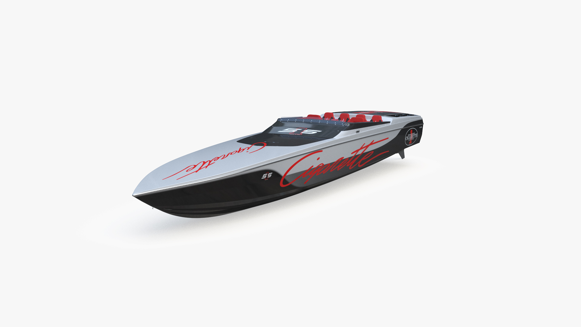 Cigarette Boat 515 Red 3D Model TurboSquid 2282754