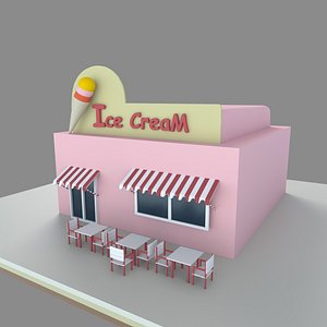 3D model icecream shop