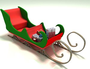 snow sleigh 3d max