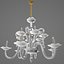 Candelabro de vidro âmbar de Murano