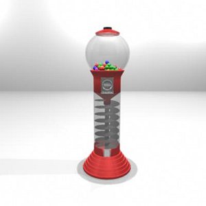 3d model of machine gum ball