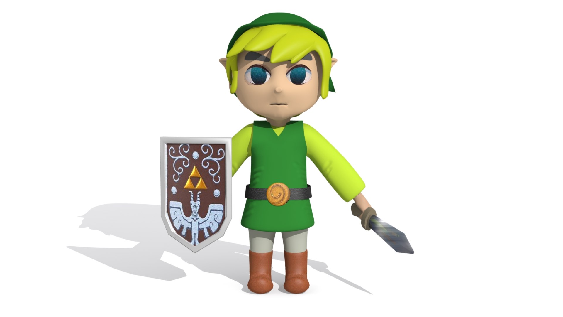 Rigged Zelda Cartoon Link 3D Model - TurboSquid 1833614