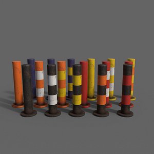 PBR Bollard 3D