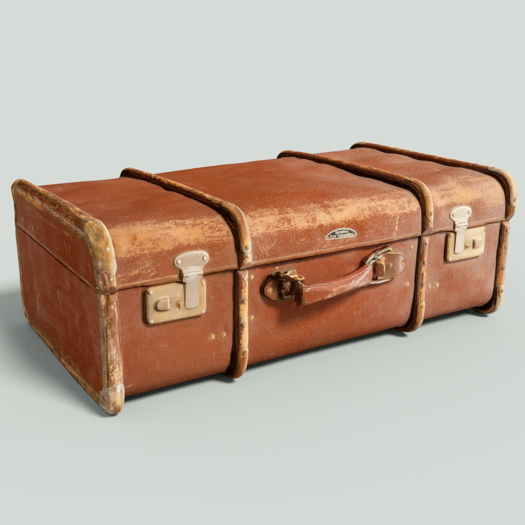 Старый кожаный чемодан