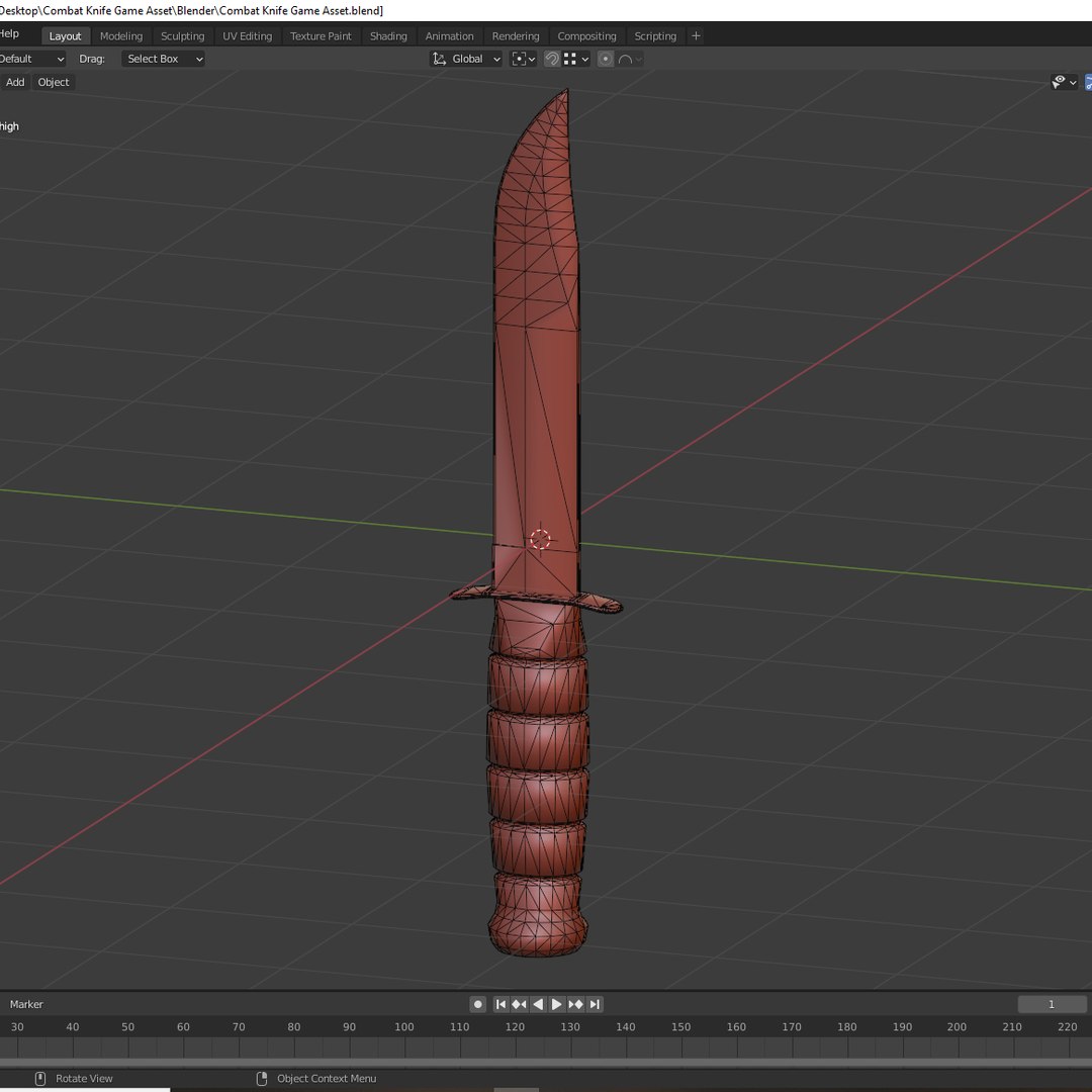Free 3D Model Knife Unity - TurboSquid 1648244