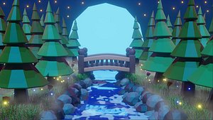 Night Time Fantasy Forest