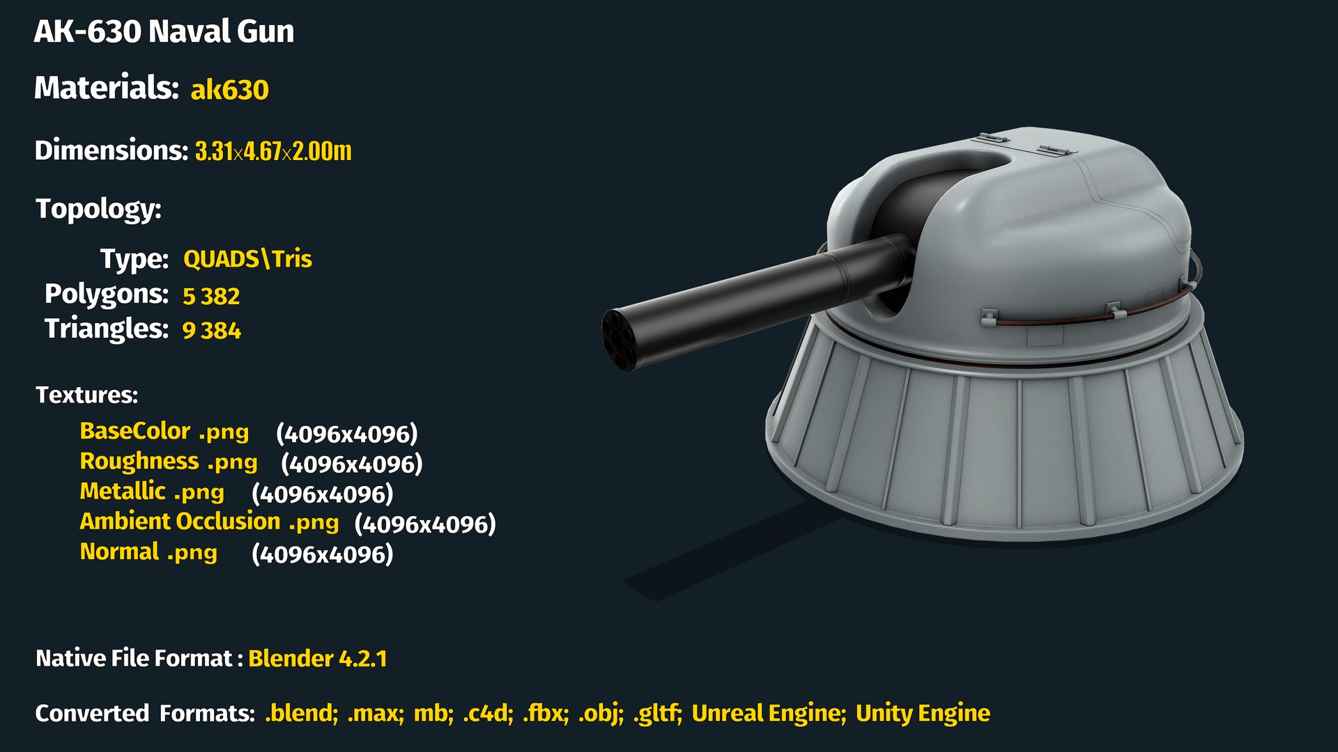 3D model AK-630 Naval Gun https://p.turbosquid.com/ts-thumb/ES/niK7oG/58/info/jpg/1734877708/1920x1080/fit_q87/ac0227a810451300fa6161568b6ddb92f11d4142/info.jpg