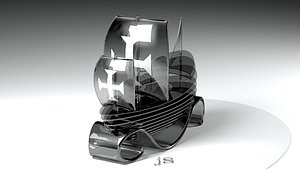 caravel crystal decoration 3D model