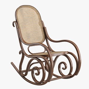 3D model realistic rocking chair