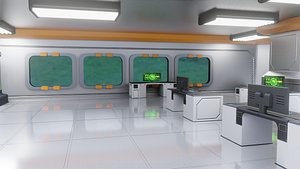 SF Lab with equipments - Low Poly - PBR - Game Ready