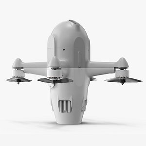 Quadrotor Tactical Drone for Air Defense White Rigged for Maya
