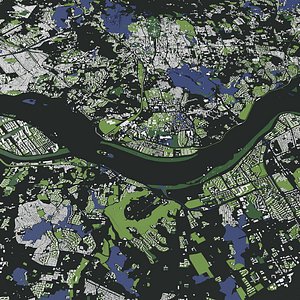 Seoul - South Korea - city and mass buildings 3D