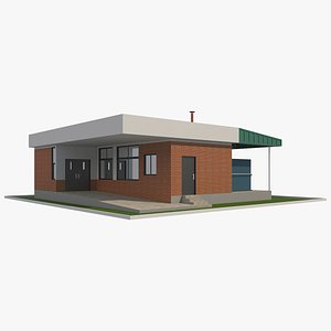 waste recycling building 3D model