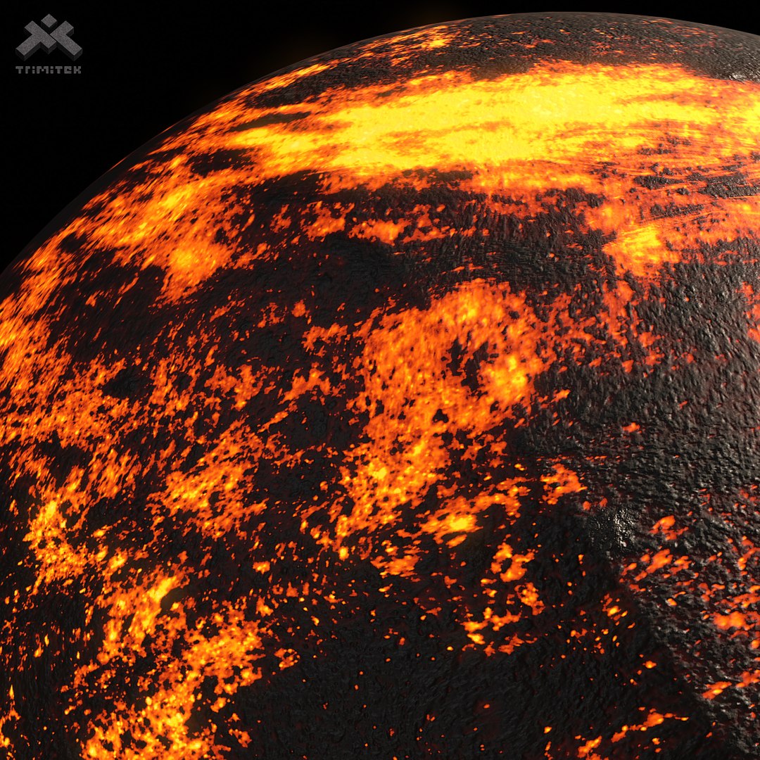 3D Lava Planet 03 - PBR - Metal and Gloss versions - TurboSquid 2180680