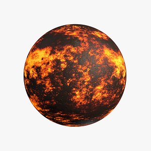 3D Lava Planet 03 - PBR - Metal and Gloss versions