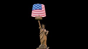 liberty statue light lamp 3D model 3D model