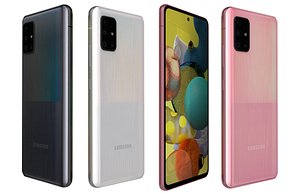 Samsung Galaxy A51 5G All Colors Low Poly model
