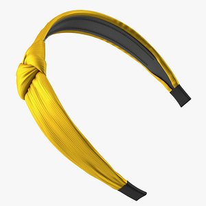 3D Thick Headband Yellow model