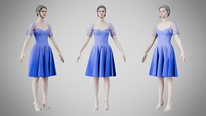 3D Dress 09 Very Light Blue