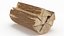 Chopped Firewood Log 3D model