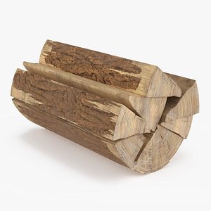 Chopped Firewood Log 3D model