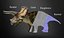Triceratops Low-poly Rig model