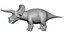 Triceratops Low-poly Rig model