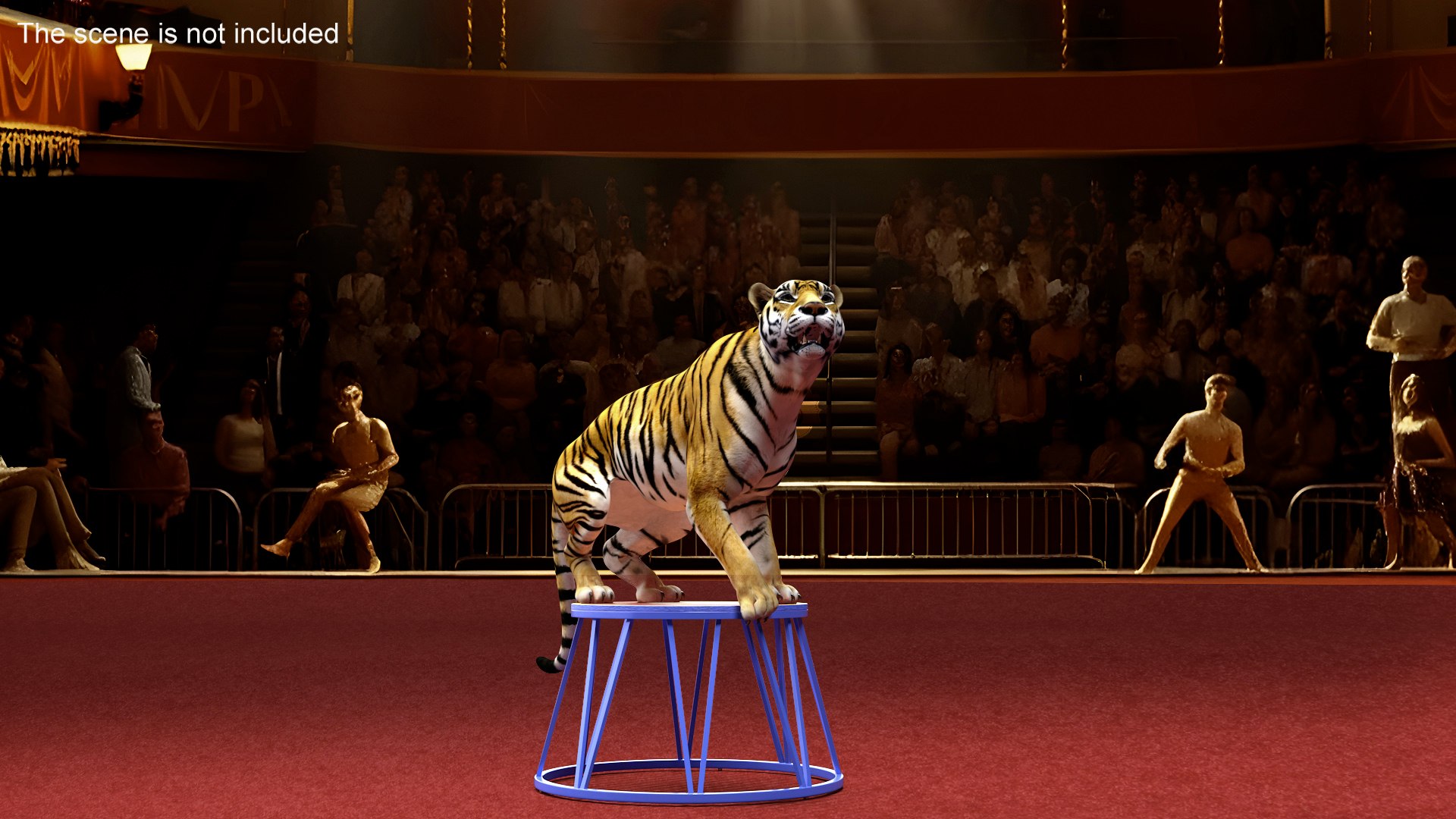 3D Model Circus Tent With Animals On A Circus Stand Collection ...