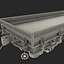 3d railroad train gondola v2 model