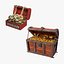 Collection de boîtes au trésor ouvertes