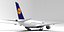 3d fbx airbus a350-900 plane lufthansa