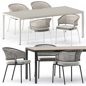 ILLUM table and CTR armchair 3D model