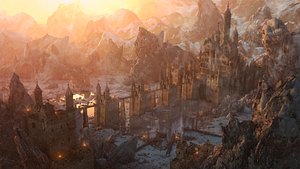 3D Winter Castle environment