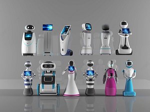 robots Collection intelligent robot Smart robot humanoid robot 3D model