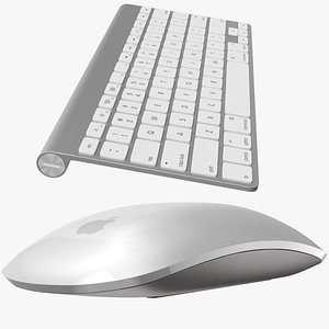 Apple keyboard And Mouse 3D model
