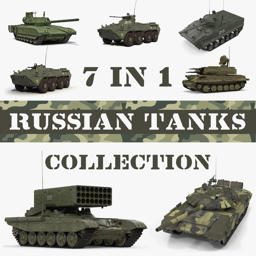 Russian Tanks 3D Models Collection 3D model preview