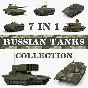 Russian Tanks 3D Models Collection