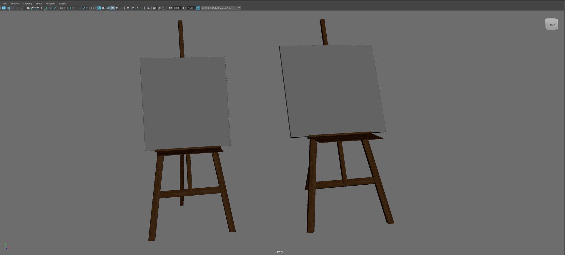 Easel Stand MAYA and Blender 3D model https://p.turbosquid.com/ts-thumb/ET/zwF1YV/FL/easelstandmayaviewport/png/1744284475/1920x1080/fit_q87/313906ff463c08ee97108f85be948bc801273ce8/easelstandmayaviewport.jpg